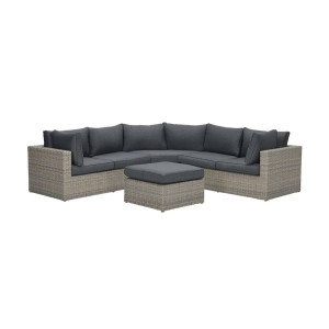 Garden Impressions Garden Impressions Menorca lounge set Lshape vintage willowblack