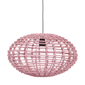 Kidsdepot Pumpkin hanglamp rotan roze