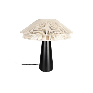 Dutchbone Elon tafellamp Beige/ Zwart