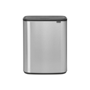 Brabantia Bo Touch Bin afvalemmer 2x30L met kunststof binnenemmer - Matt Steel Fingerprint Proof