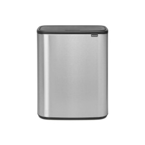 Brabantia Bo Touch Bin afvalemmer 2x30L met kunststof binnenemmer - Matt Steel Fingerprint Proof