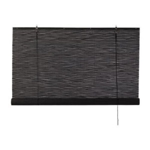 Bamboe rolgordijn - zwart - 60x180 cm
