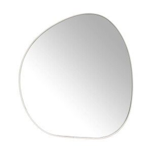 Spiegel organic met beige lijst - 49x53 cm