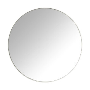 Ronde spiegel met beige lijst - ø70 cm