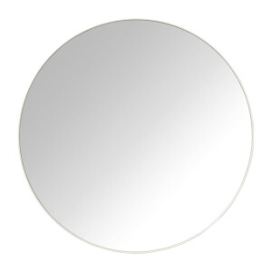 Ronde spiegel met beige lijst - ø60 cm