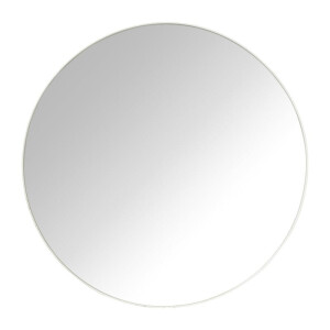 Ronde spiegel met beige lijst - ø80 cm