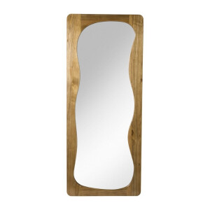 Passpiegel wave acaciahout - bruin - 168x70 cm