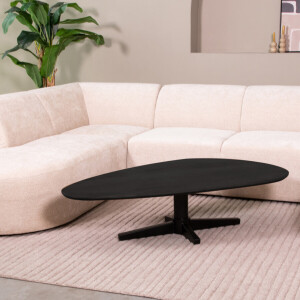 LABEL51 Organische Salontafel 'Rosie' Zwart Mangohout, 140 x 75cm