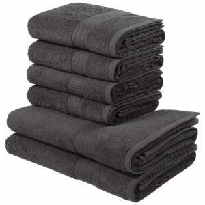 my home Handdoekenset Juna, 6-delig, 2 douchehanddoeken (70x140) 4 handdoeken (50x100) (set, 6-delig)