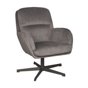 LABEL51 Draaifauteuil 'Moss' kleur Antraciet