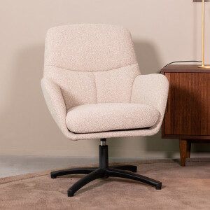 LABEL51 Draaifauteuil 'Chill Zone' Bouclé, kleur Naturel