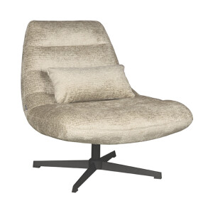 LABEL51 Draaifauteuil 'Nox' Elegance stof, kleur Beige