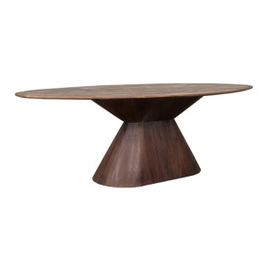 LABEL51 Ovale Eettafel 'Jagger' Espresso Mangohout, 200 x 110cm