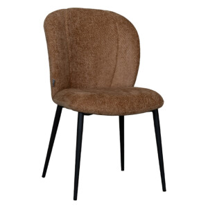 LABEL51 Eetkamerstoel 'Vino' Elite stof, kleur Cognac