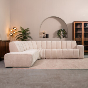 LABEL51 Hoekbank 'Vitoro' Links, Elite stof, kleur Naturel