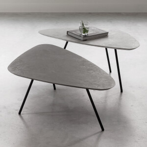 DTP Home Salontafel 'Plectro' Betonlook, Set van 2 stuks, kleur Grijs