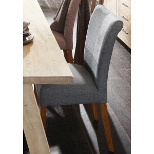 Home affaire Eetkamerstoel Queen Polsterstoel BESTSELLER verschillende type bekleding, massief houten onderstel (set)