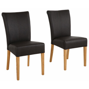Home affaire Eetkamerstoel Queen Polsterstoel BESTSELLER verschillende type bekleding, massief houten onderstel (set)