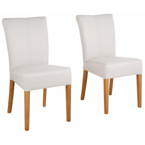 Home affaire Eetkamerstoel Queen Polsterstoel BESTSELLER verschillende type bekleding, massief houten onderstel (set)