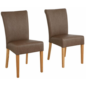 Home affaire Eetkamerstoel Queen Polsterstoel BESTSELLER verschillende type bekleding, massief houten onderstel (set)