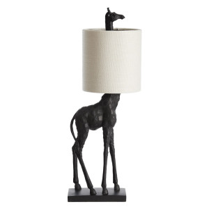 Light & Living Tafellamp 'Giraffe' 68cm, kleur Zwart/Crème