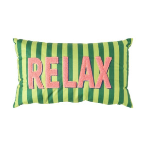 Kussen relax - groen/roze - 30x50 cm