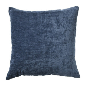 Kussen chenille - blauw - 45x45 cm