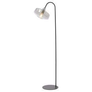 Light & Living Vloerlamp 'Solna' 160cm hoog, kleur Smoke/Mat Zwart