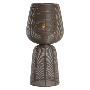 Light & Living Tafellamp 'Aboso' 54cm, kleur Donkerbruin