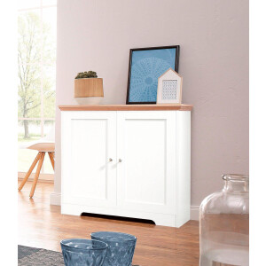 Home affaire Dressoir Nanna Commode met een folieoppervlak in eikenlook, breedte 80 cm