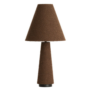 Light & Living Tafellamp 'Devia' Bouclé, 61cm, kleur Bruin