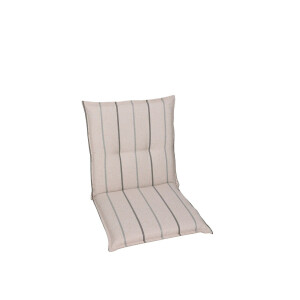 GO-DE Textil Tuinkussen (Stoelkussens voor stoelen met een lage rugleuning, Beige)