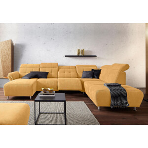 Places of Style Zithoek Manhattan U-vorm bank met elektrische relaxfunctie, verstelbare armleuningen