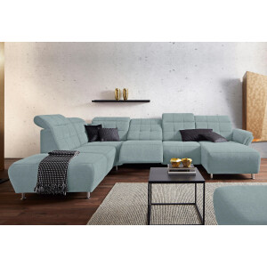 Places of Style Zithoek Manhattan U-vorm bank met elektrische relaxfunctie, verstelbare armleuningen