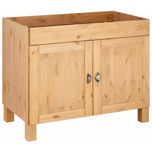 Home affaire Gootsteenkast Oslo 100 cm breed, inclusief inbouwspoelbak van edelstaal, van grenen