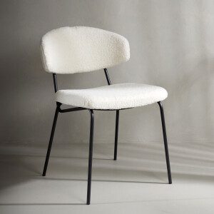 Nohr Eetkamerstoel 'Jannet' Teddy, kleur Wit