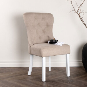 Nohr Eetkamerstoel 'Sibyl' Linnen, kleur Beige