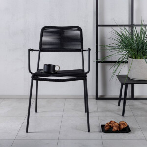 Nohr Tuinstoel 'Karlene' kleur Zwart