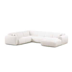 Modulaire hoekbank Molino links bouclé | Micadoni Home