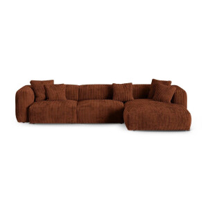 Modulaire hoekbank Martina rechts ribstof | Micadoni Home