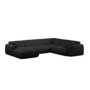 Modulaire hoekbank Molino rechts bouclé | Micadoni Home