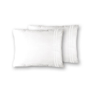 Kussensloop Egyptisch Katoen Uni: - Wit - Presence - 60 x 70 cm - Percale Katoen/Egyptisch Katoen - Dekbed-Discounter.nl