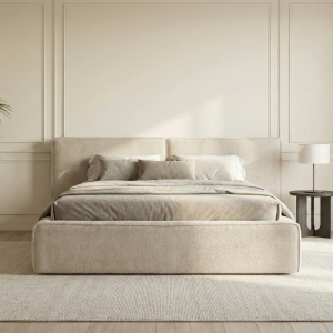 2-Persoons Boxspring Met Opbergruimte - Salerno - Beige 160x200 Cm - - Inclusief Topper - Dekbed-Discounter.nl