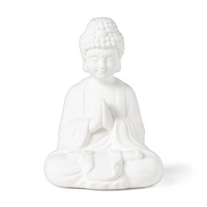 Boeddha porselein - wit - 14.2x11.2x19 cm