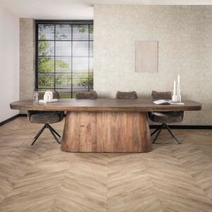 Eettafel Arcadia deens ovaal 300 cm Massief acacia bruin