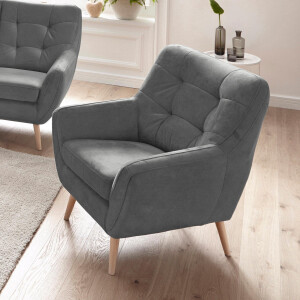 exxpo - sofa fashion Fauteuil Scandi, loungesessel met geweldig zitcomfort, hoogwaardige bekleding (set)