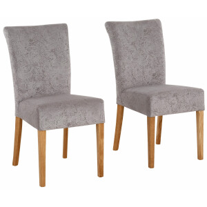 Home affaire Eetkamerstoel Queen Polsterstoel BESTSELLER verschillende type bekleding, massief houten onderstel (set)