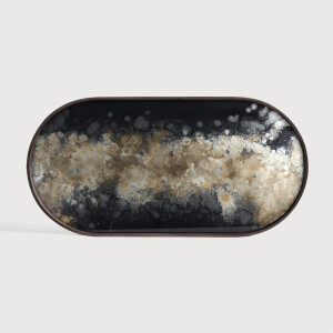 Ethnicraft Ovaal Dienblad 'Organic' 71 x 36cm, kleur Zwart