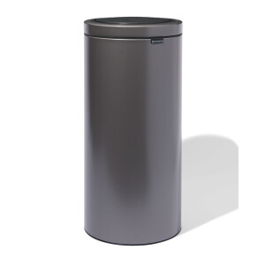 HEMA HEMA Brabantia Touch Bin Flat Top Prullenbak 30L Platinum - Grijs Metallic (grijs metallic)