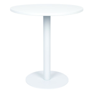 Zuiver Ronde Tuintafel 'Metsu' Staal, 70cm, kleur Wit